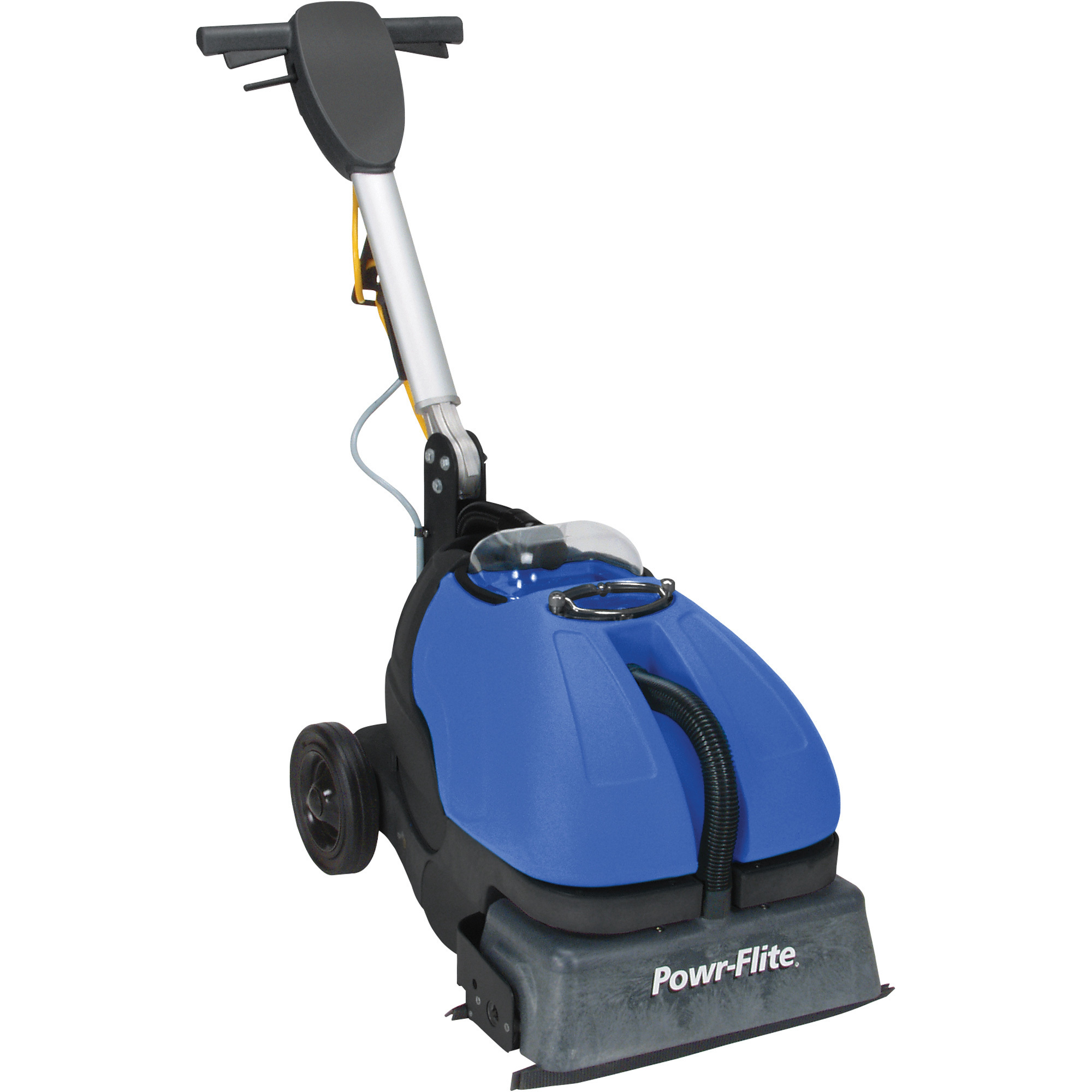 Powr-Flite Powr-Scrub Compact Floor Scrubber, 4-Gallon Capacity, 750 RPM, Model# CAS16